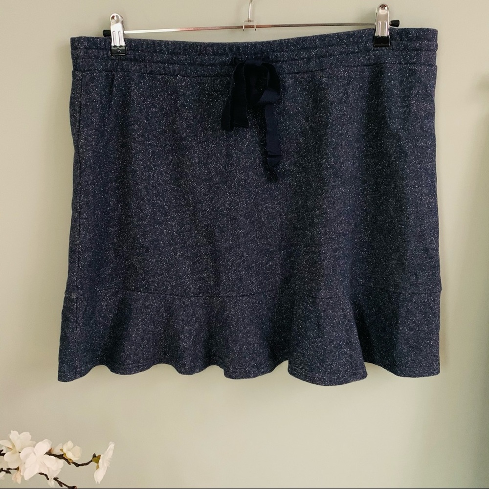 Loft Sparkle Flared Hem Sweat Skirt NWT Size XXL